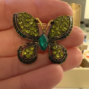 Green Butterfly Brooch